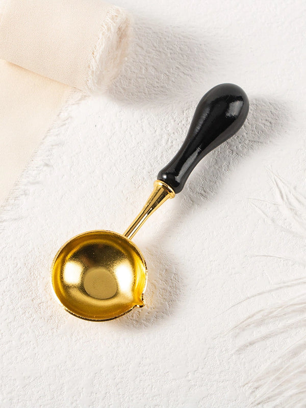 Stamtechs Wooden Handle Wax Sealing Stamp Melting Spoon