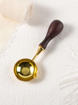 Stamtechs Natural Wooden Handle Wax Sealing Stamp Melting Spoon