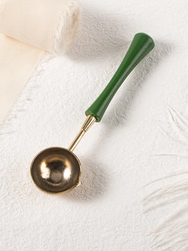Stamtechs Slim Waist Wooden Handle Wax Sealing Stamp Melting Spoon