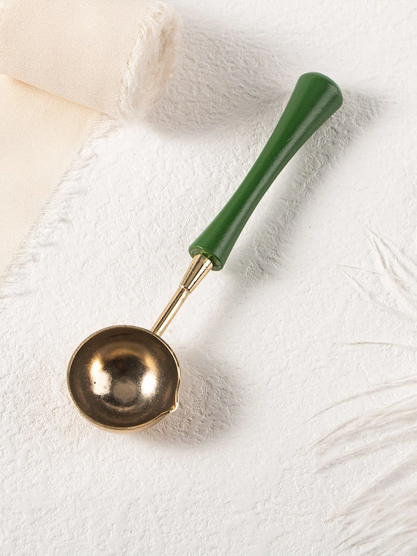 Stamtechs Slim Waist Wooden Handle Wax Sealing Stamp Melting Spoon