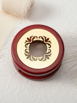 Stamtechs Retro Flower Shape Wooden Sealing Wax Melting Furnace