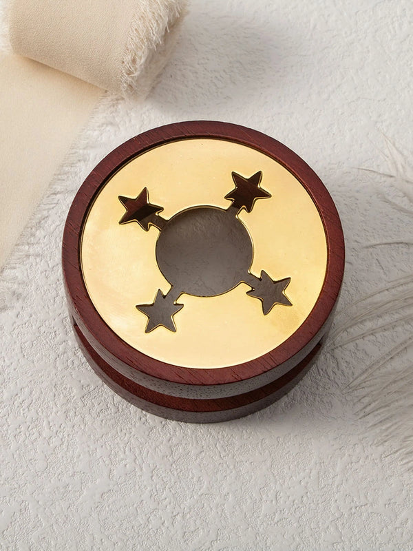 Stamtechs Retro Different Shape Wooden Sealing Wax Melting Furnace