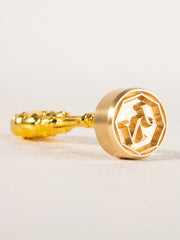 Stamtechs Classique Monogram Gold Handle Pottery Stamp