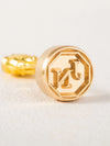 Stamtechs Classique Monogram Gold Handle Pottery Stamp