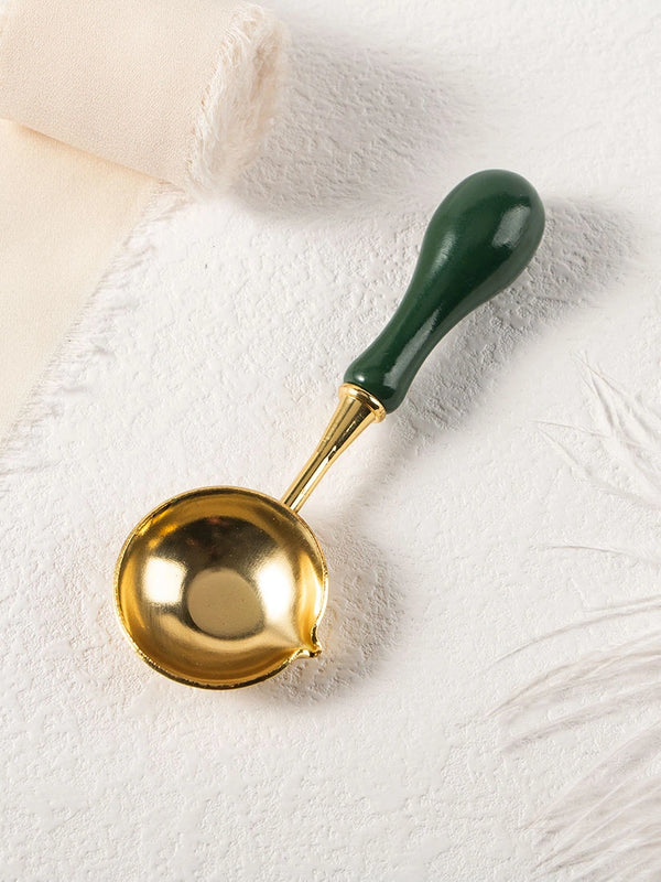 Stamtechs Wooden Handle Wax Sealing Stamp Melting Spoon