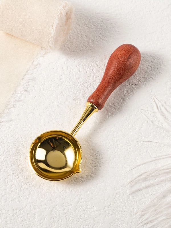 Stamtechs Natural Wooden Handle Wax Sealing Stamp Melting Spoon