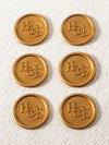 Stamtechs Letter HE Envelope Seal Decoration Self Adhesive Wax Seals